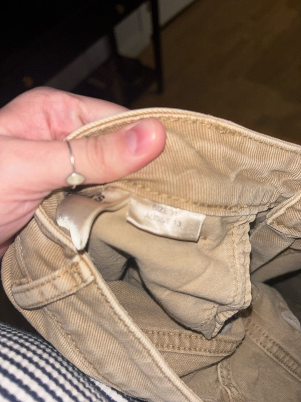 Rolla’s High Rise Wide Leg Jeans Beige Tan Size 31 Relaxed Straight Fit - Picture 6 of 6